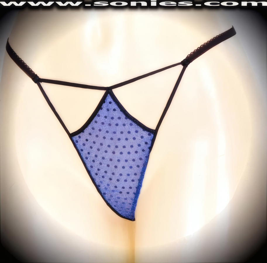 A sexy little surprise for your sweetheart, in this Lita glittery sequin with lurex front cutout panty, plus has a V-shape G-String back finally that flatters your body marvelously. Crafted with a soft elasticized waistband and back to ensure a great fit (10% Lycra, 90% Nylon, exclusive of trim. Hand wash cold and line dry. Do not bleach). It pairs beautifully with any number of risqu� tops. May be worn with stiletto heel shoes or boots to create a phenomenal look. This style is perfect for stage, bedroom performance, life style events, pride week, monthly play parties, fetish events, adult alternative lifestyle gatherings, bachelor parties and gentleman's clubs.   Style: YQ706F