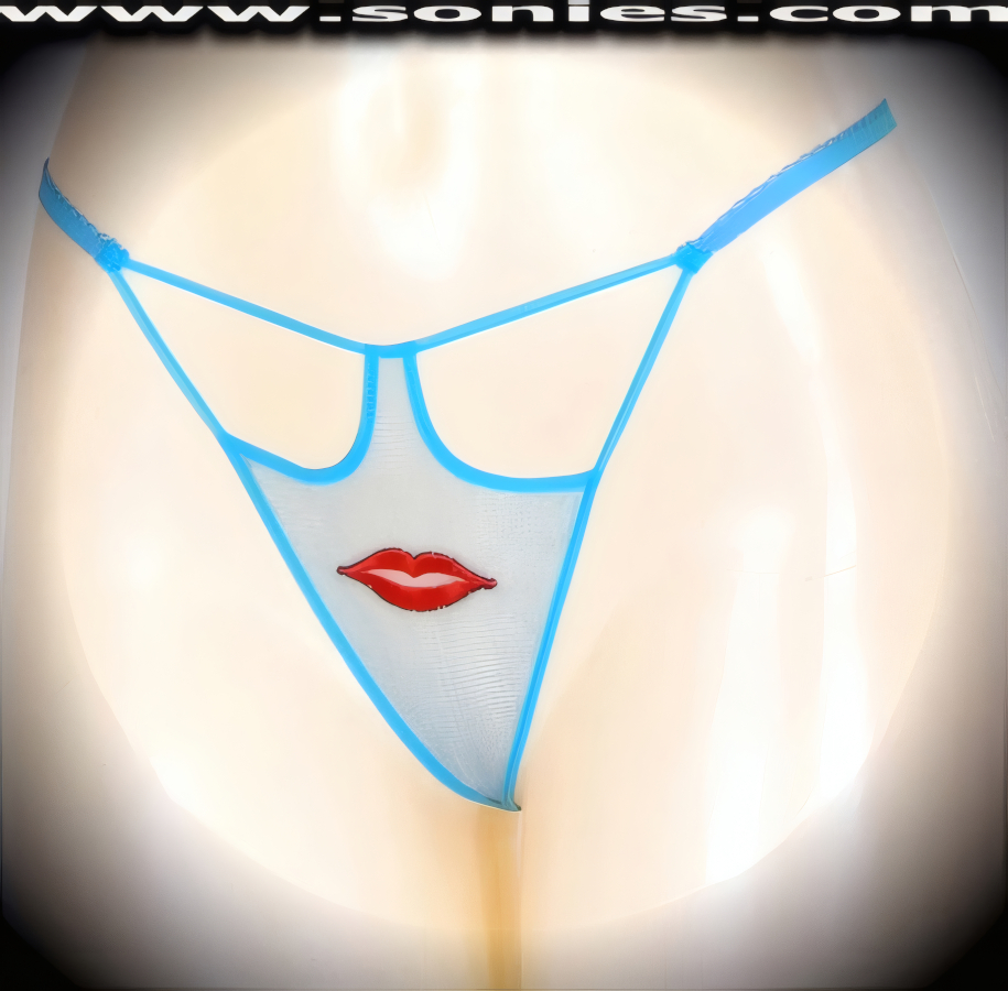 Nothing to conceal as you bares all your best assets in this Lurdes teasingly sheer mesh front cutout panty with intricately embroidered juicy lips detailing, plus has a V-shape G-String back finally that flatters your body marvelously. Crafted with a soft elasticized waistband and back to ensure a great fit (10% Lycra, 90% Nylon, exclusive of trim. Hand wash cold and line dry. Do not bleach). It pairs beautifully with any number of risqu� tops. May be worn with stiletto heel shoes or boots to create a phenomenal look. This style is perfect for stage, bedroom performance, life style events, pride week, monthly play parties, fetish events, adult alternative lifestyle gatherings, bachelor parties and gentleman's clubs.   Style: YQ709