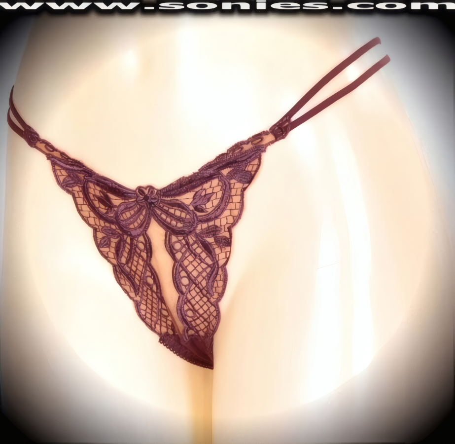 Pure delight in this Mayte translucent stretch mesh dance wear panty with lavishly embroidered floral sheer detailing front and thong back that creates a show-off silhouette. Irresistibly enticing panty features dual elasticized strappy sides waistband, cotton lined crotch and thong back finally (10% Lycra, 90% Nylon, exclusive of trim. Hand wash cold and line dry. Do not bleach). It pairs beautifully with any number of risqu� tops. May be worn with stiletto heel shoes or boots to create a phenomenal look. This style is perfect for stage, bedroom performance, life style events, pride week, monthly play parties, fetish events, adult alternative lifestyle gatherings, bachelor parties and gentleman's clubs.   Style: YQ902A