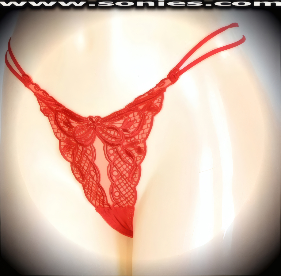 Pure delight in this Mayte translucent stretch mesh dance wear panty with lavishly embroidered floral sheer detailing front and thong back that creates a show-off silhouette. Irresistibly enticing panty features dual elasticized strappy sides waistband, cotton lined crotch and thong back finally (10% Lycra, 90% Nylon, exclusive of trim. Hand wash cold and line dry. Do not bleach). It pairs beautifully with any number of risqu� tops. May be worn with stiletto heel shoes or boots to create a phenomenal look. This style is perfect for stage, bedroom performance, life style events, pride week, monthly play parties, fetish events, adult alternative lifestyle gatherings, bachelor parties and gentleman's clubs.   Style: YQ902E
