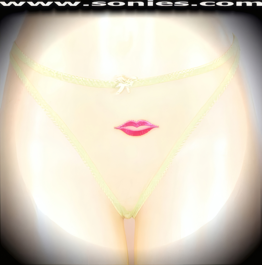 Seduction means revealing, so dare to bare wearing this brilliantly crafted adult entertainer's Paloma sheer mesh low-rise dance wear thong bottom with embroidered lips frontage. Irresistibly enticing panty features a cotton lined crotch and soft mesh thong back detail finish (10% Lycra, 90% Nylon, exclusive of trim. Hand wash cold and line dry. Do not bleach). It pairs beautifully with any number of risqu� tops. May be worn with stiletto heel shoes or boots to create a phenomenal look. This style is perfect for stage, bedroom performance, life style events, pride week, monthly play parties, fetish events, adult alternative lifestyle gatherings, bachelor parties and gentleman's clubs.   Style: YQ906D